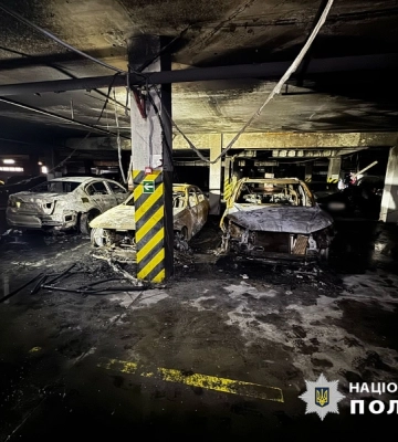 Поліція затримала ймовірного підпалювача автомобілів у підземному паркінгу в Аркадії: подробиці