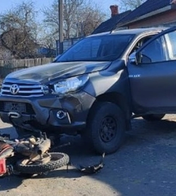 На Волині мотоцикл протаранив пікап – постраждали двоє підлітків