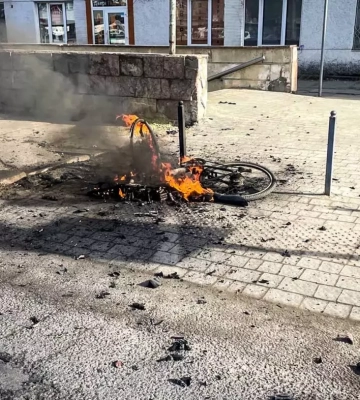 У Львові загорівся електровелосипед: його погасили вогнеборці, - ФОТО