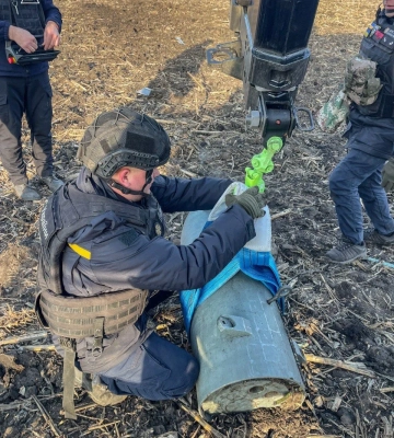 На Полтавщині підірвали бойову частину ракети
