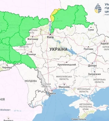 Україну після снігопадів може ще й затопити: Волинь також у зоні ризику. Карта