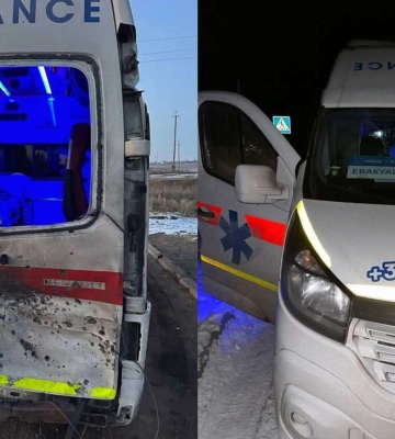 На Дніпропетровщині росіяни вдарили дроном по автівці швидкої допомоги