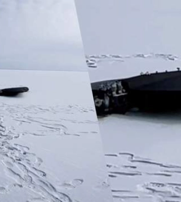На льду Киевского водохранилища нашли целый "Шахед"