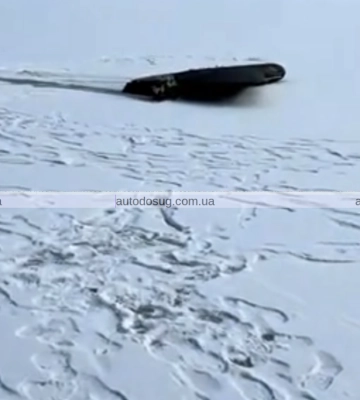 На льду Киевского водохранилища нашли целый "Шахед"