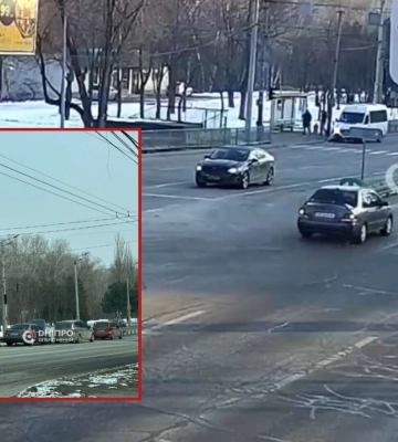 У Дніпрі на Червоному Камені внаслідок зіткнення Mitsubishi та Renault постраждала дитина: відео моменту ДТП