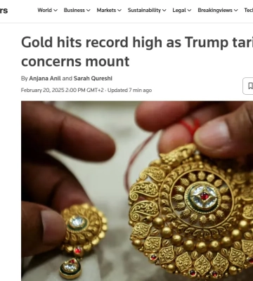 Ціни на золото знову оновили рекорд через «митні» погрози Трампа
