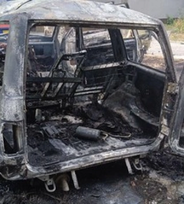 Авто после взрыва сгорело дотла: в Бердянске уничтожен российский военный преступник Богданов