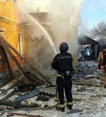 Наслідки нічного обстрілу села Лобанівка на Харківщині 