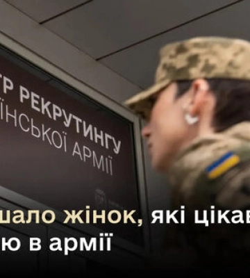 Центри рекрутингу ЗСУ: частка звернень від жінок складає понад 20%