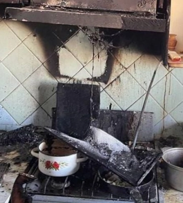Жительница Мелитополя устроила пожар на собственной кухне 
