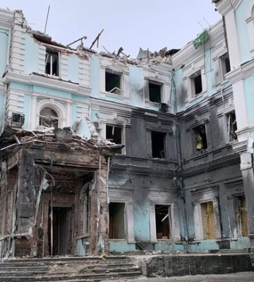 В центре Харькова восстановят разбитое ракетой историческое здание В центре Харькова восстановят разбитое ракетой историческое здание