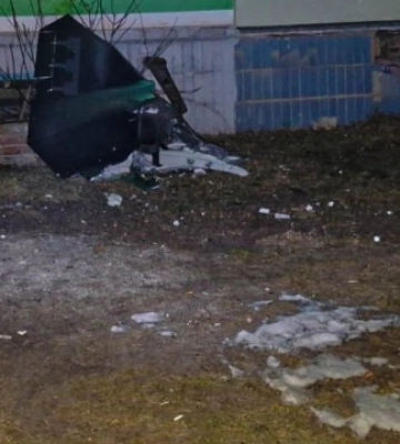На Сумщині бойова частина російського “Шахеда” впала на дах багатоквартирного будинку
