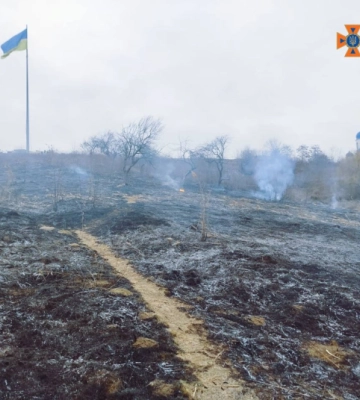 На Південно-Кільцевій у Чернівцях горить суха трава