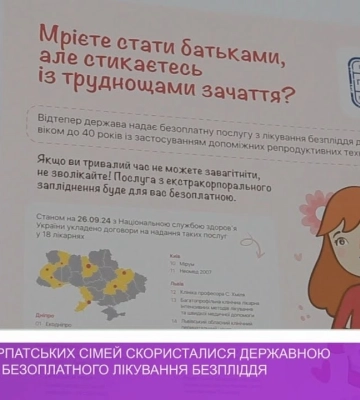 Уже 18 закарпатських сімей скористалися державною програмою безоплатного лікування безпліддя (відео)