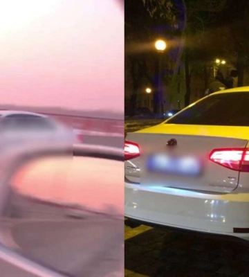 У Дніпрі посеред Нового мосту водій Volkswagen робив селфі на даху авто