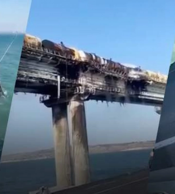 Масштаби вражають: росЗМІ опублікували кадри наслідків вибуху на Кримському мосту