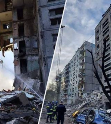 При поисках в Запорожье обрушилась часть здания: под завалами могут быть люди