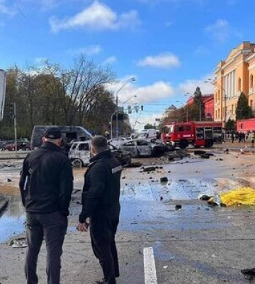 Одна з російських ракет вибухнула поблизу посольства Румунії у Києві