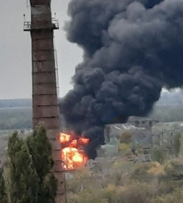 У Бєлгородській області горить підстанція та зникло світло (фото, відео)