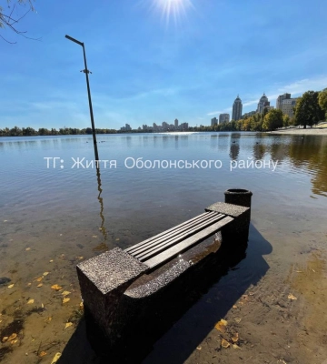 В Днепре поднялся уровень воды: берега Оболони подтоплены В Днепре поднялся уровень воды: берега Оболони подтоплены