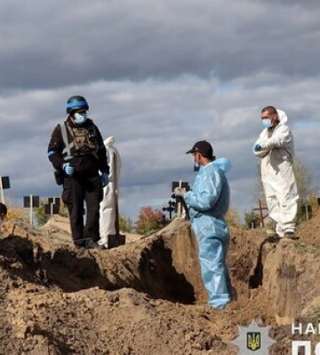 Завершена эксгумация на месте массового захоронения военных ВСУ в Лимане, - Нацполиция. ФОТО