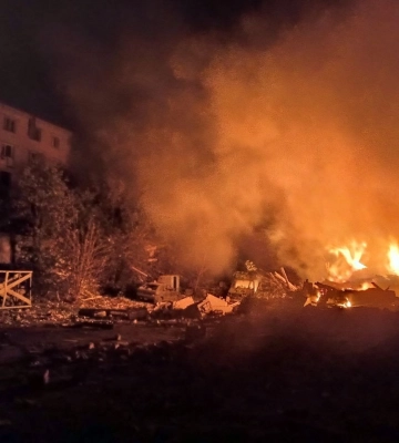 Російські війська обстріляли Куп’янськ: сталася масштабна пожежа 