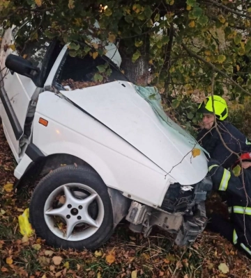 Показали момент смертельної ДТП на Волині: мотоцикл влетів у бус, а потім загорівся. Відео