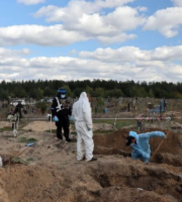 У Лимані ексгумовано тіла п&#039;ятьох дітей, убитих окупантами