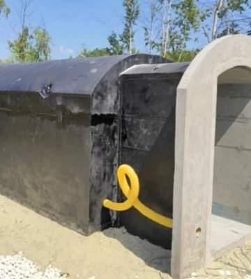 На Львівщині почали встановлювати перші модульні бетонні бункери
