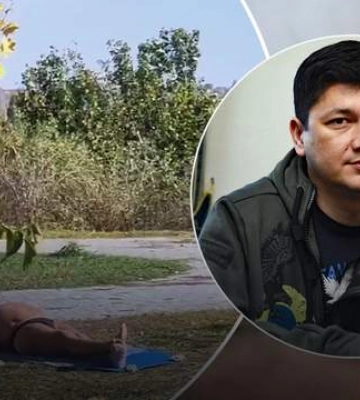 Нас не запугать: Ким показал храброго отдыхающего, загоравшего во время тревоги