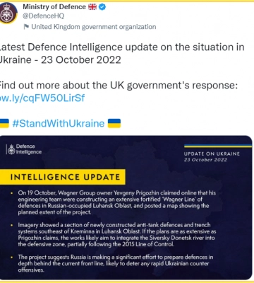 Росія будує «лінію вагнера», щоб стримати наступ ЗСУ — розвідка Британії