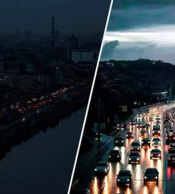 &quot;Спить натомлене місто&quot;: центр Києва поринув у темряву – захопливі фото