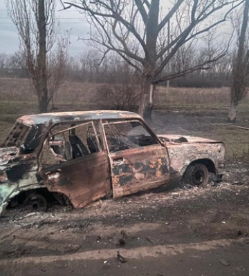 На Харківщині через удар російського дрона по автівці загинула людина
