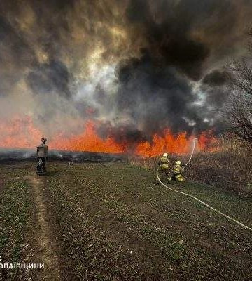 У Миколаєві ліквідували пожежу поблизу приватного сектору: вогонь охопив 1 га очерету