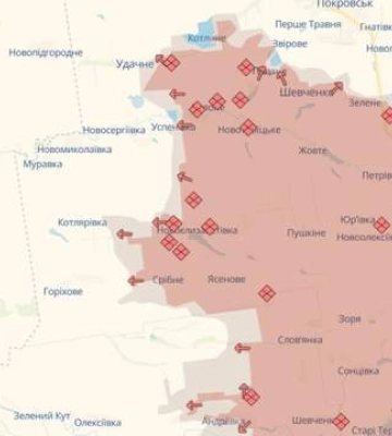 Російські війська просунулися на Донеччині: Deep State оновили карту фронту