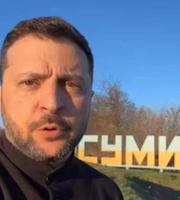 Зеленський записав звернення біля кордону з Росією
