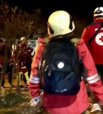 Волонтеры УКК помогали пострадавшим из-за атаки БпЛА на Харьков
