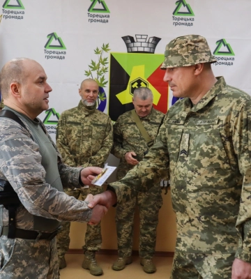 Бійці волинської бригади отримали нагороду «За Оборону Торецької громади»