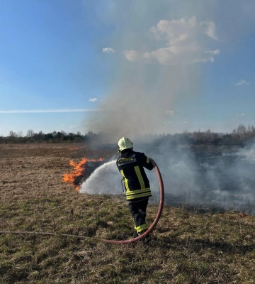 За добу на Волині ліквідували 9 пожеж сухої трави