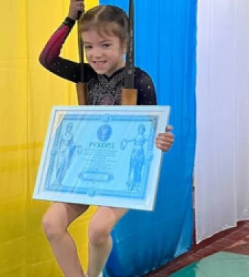 5-річна спортивна гімнастка зі Львівщини встановила рекорд України