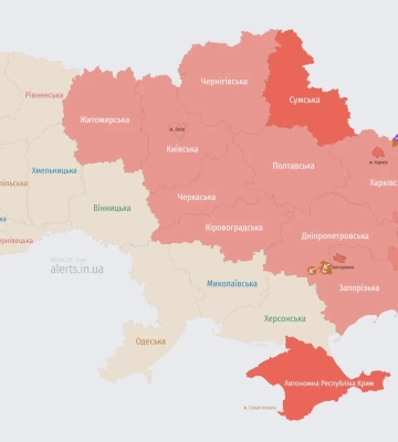 У Києві та низці областей знову повітряна тривога через загрозу балістики