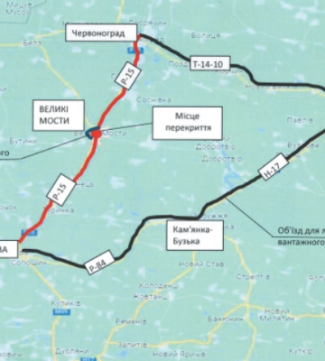 На Львівщині у Великих Мостах перевірятимуть новий міст: рух трасою Р-15 тимчасово обмежать