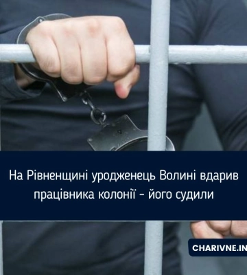 На Рівненщині засудили зловмисника, який вдарив працівника колонії