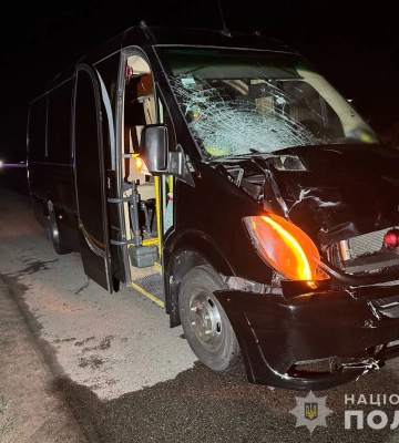 На Житомирщині поліція встановлює особу пішохода, якого на смерть збив мікроавтобус. ФОТО
