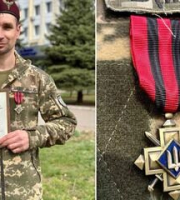 Воїна з Полтави нагородили відзнакою «Золотий Хрест»