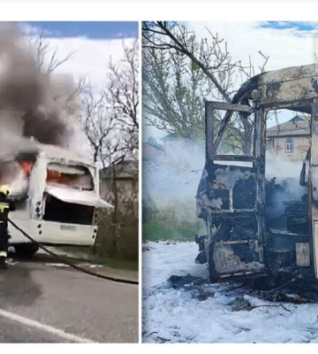 В Молдові згорів автобус, який виконував рейс з Білгорода-Дністровського до Кишинева