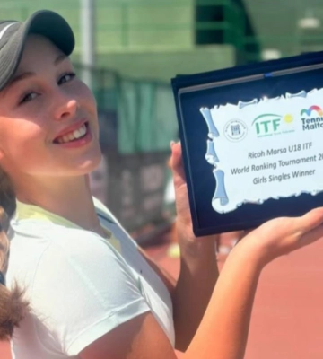 14-річна тенісистка з Дніпра виграла турнір на Мальті