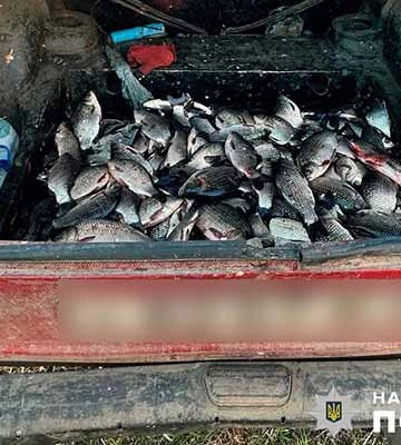 На Полтавщині виявили браконьєра з 50 кг незаконного улову