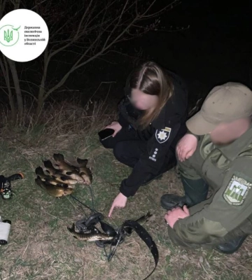 У заказнику на Волині затримали двох рибних браконьєрів з підводними рушницями