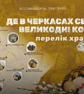 Великодні служби проведуть у 13 черкаських храмах ПЦУ: де і коли (інфографіка)